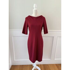 Marella by Max Mara Red Ponte Sheath Dress Size 8 Made In Italy